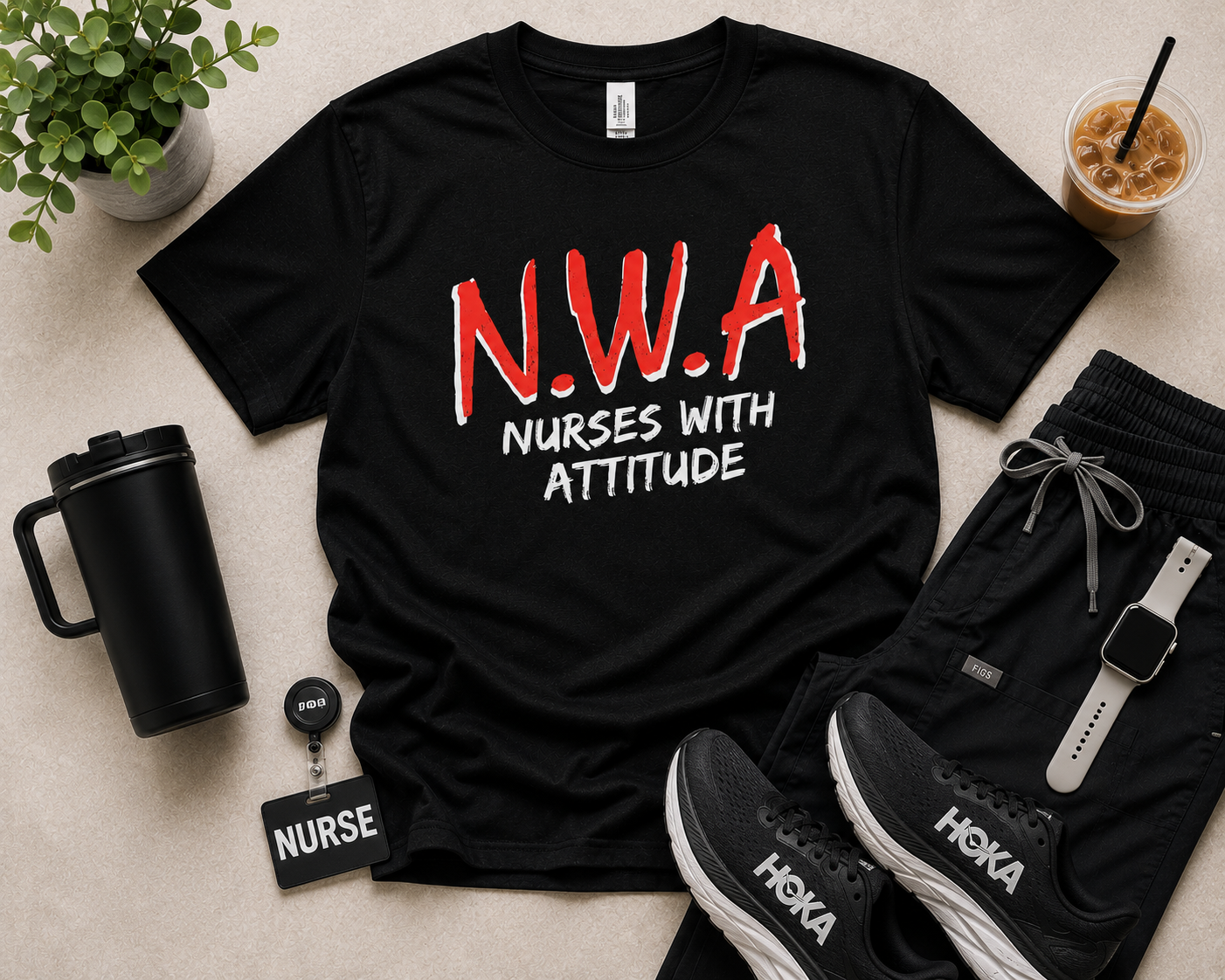 N.W.A — Nurses With Attitude Tee